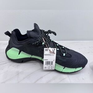Reebok Zig Kinetica II Black Running with Neon Mint Green Accents Size 10 Men
